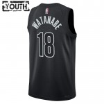 Maillot NBA Brooklyn Nets Yuta Watanabe 18 Jordan 2022-23 Statement Edition Noir Swingman - Enfant